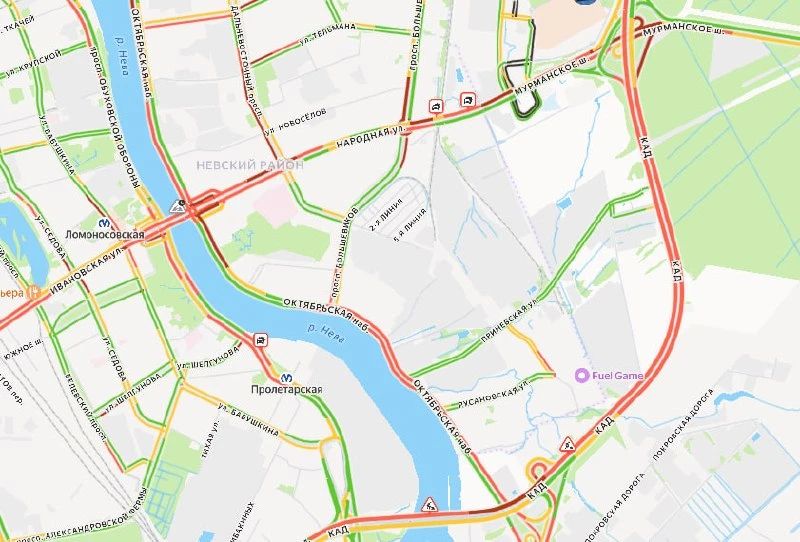 Пробки в Петербурге — 9 баллов Пробки в Петербурге — 9 баллов