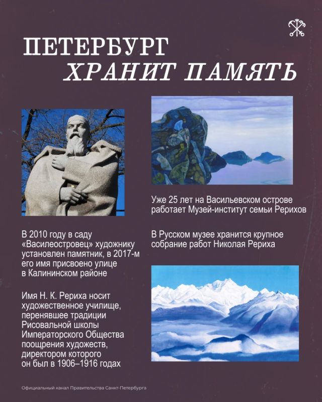 9 октября отмечаем 152 года со дня рождения Николая Рериха — художника, путешественника, гуманиста 9 октября отмечаем 152 года со дня рождения Николая Рериха — художника, путешественника, гуманиста