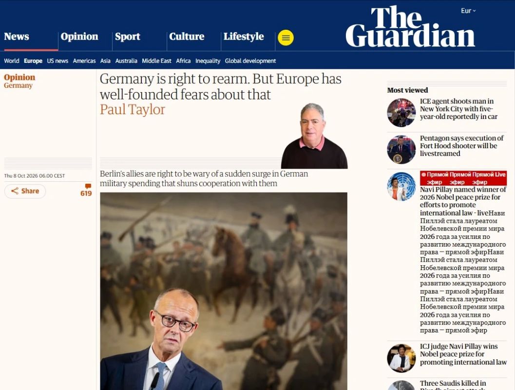 ‘Европа имеет право бояться перевооружения Германии’ – The Guardian напоминаем читателям историю Второй мировой