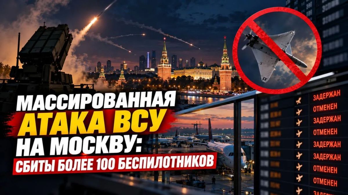 Массированная атака ВСУ на Москву: сбиты более 100 беспилотников