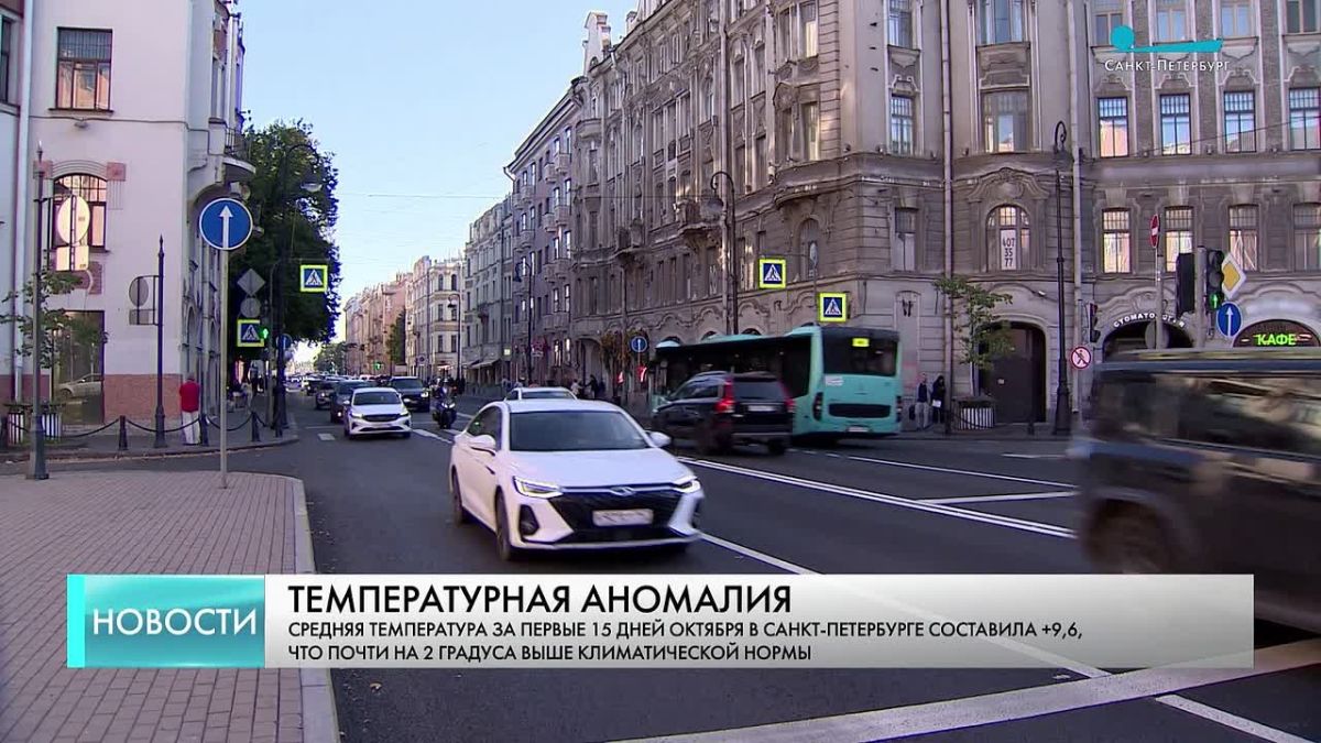 Первая половина октября в Петербурге выдалась заметно теплее климатической нормы – почти на два градуса