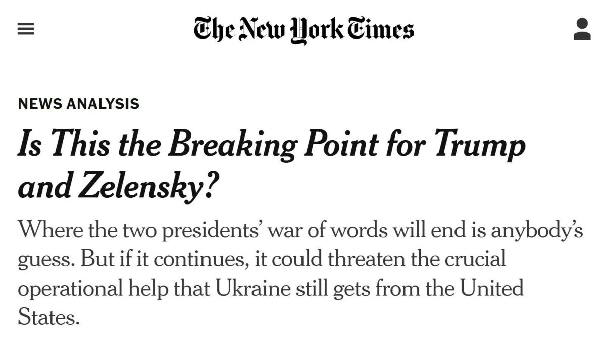"Неужели это разрыв?" - комментирует NYT надувание щёк рыжим прохвостом и просроченным торчком "Неужели это разрыв?" - комментирует NYT надувание щёк рыжим прохвостом и просроченным торчком