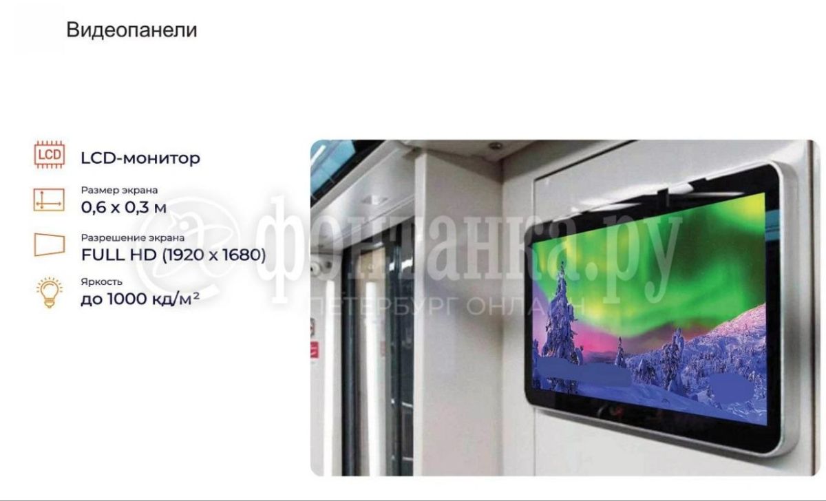 Видеопанели и медиаэкраны планируют разместить в вагонах петербургского метро