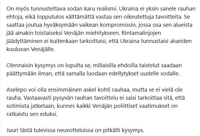 ‘Перемирие – это не мир, а Украина не может единолично диктовать условия мира’ — военный эксперт в области безопасности Анри Ванханен призывает признать суровую реальность