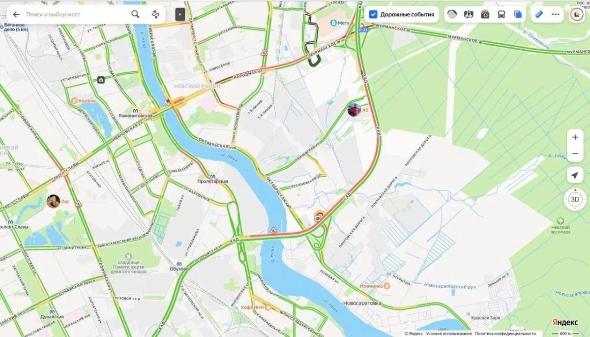Пятикилометровая пробка скопилась перед Вантовым мостом