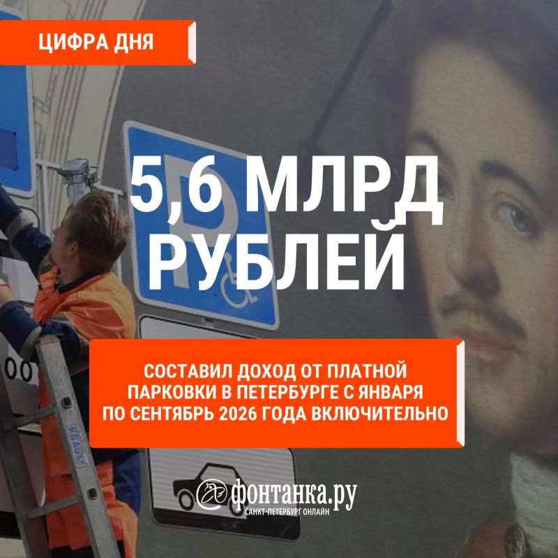 Платная парковка принесла в бюджет Петербурга 5,6 млрд рублей с января по сентябрь 2026 года включительно