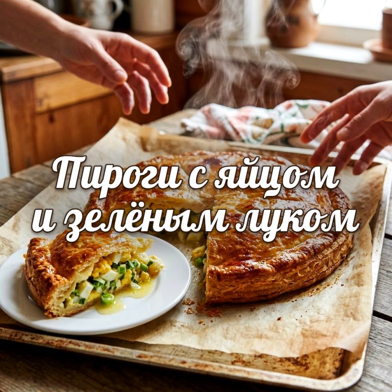 Пирог с яйцом и зелёным луком без сырого низа: простой секрет сочной начинки