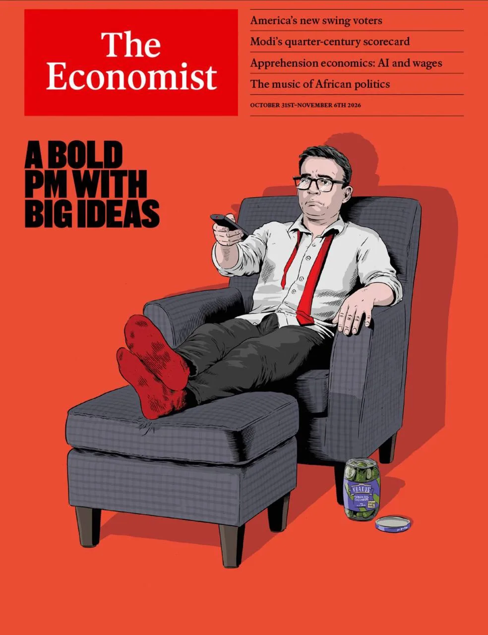 Владимир Корнилов: Европейская версия журнала The Economist вышла с такой забавной обложкой: «Смелый премьер с большими идеями»